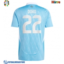 Fotballdrakt Herre Belgia Jeremy Doku #22 Bortedrakt EM 2024 Kortermet